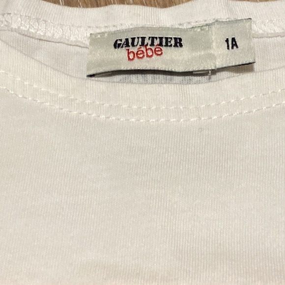 Gaultier Bebe striped cotton tee size 1YR - Picture 2 of 4